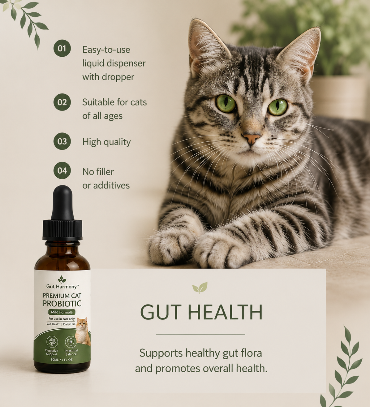 Daily Probiotic Drops for Cats